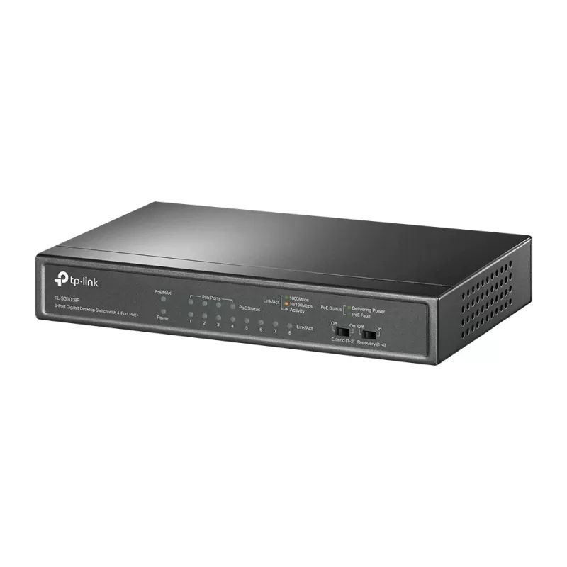 מתג TP-Link TL-SG1008P 8-Port Gigabit Switch SG1008P צבע לבן - כתום