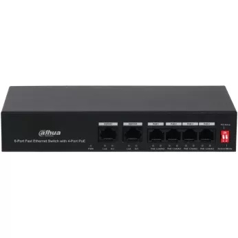מתג PoE לא מנוהל DAHUA PFS3006-4ET-36 צבע שחור מתג PoE לא מנוהל DAHUA PFS3006-4ET-36 צבע שחור