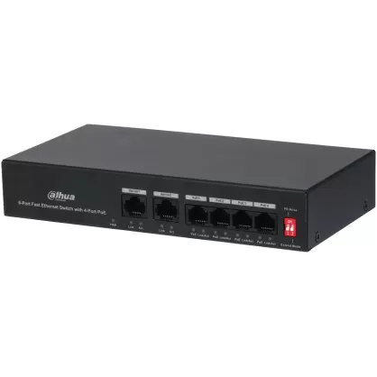 מתג PoE לא מנוהל DAHUA PFS3006-4ET-36 צבע שחור מתג PoE לא מנוהל DAHUA PFS3006-4ET-36 צבע שחור