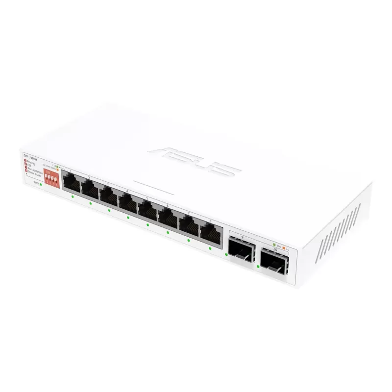 מתג Asus QG-U1080 8-Port 2.5G + 2-Port 10G SFP+ 90IG0A00-MO3B00