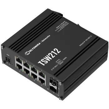 מתג תעשייתי מנוהל Teltonika TSW212 צבע שחור מתג תעשייתי מנוהל Teltonika TSW212 צבע שחור