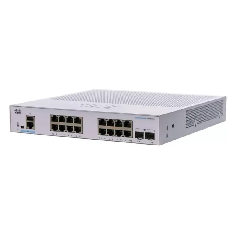 Коммутатор Cisco CBS250-16T-2G-EU 16-Port Gigabit Smart Managed CBS250-16T-2G-EU Цвет:белый