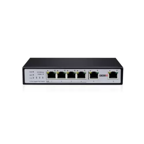 סוויץ עד 60 וואט POE 4 PORTS 1Gbps and 2 Ports Uplink Provison Poes-0472GC+2G