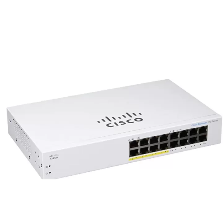 מתג לא מנוהל 16-Port Gigabit PoE Cisco CBS110-16PP-EU צבע לבן מתג לא מנוהל 16-Port Gigabit PoE Cisco CBS110-16PP-EU צבע לבן