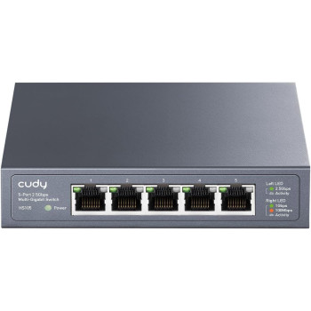 Switch CUDY 5 Port 2.5GB Unmanged Switch HS105 Color:black Switch CUDY 5 Port 2.5GB Unmanged Switch HS105 Color:black