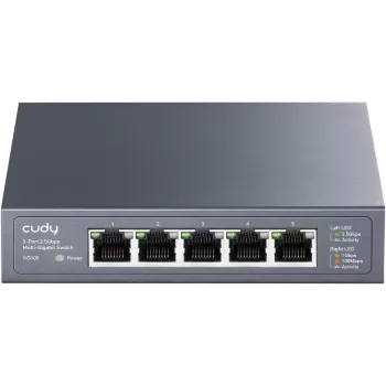 מתג CUDY 5 Port 2.5GB Unmanged Switch HS105 צבע שחור
