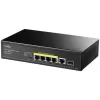 מתג לא מנוהל CUDY GS1005PTS1 5PORT 1GB POE 1XSFP total 120W GS1005PTS1-IL צבע שחור