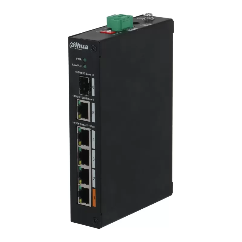 Switch PoE DAHUA PFS3106-4ET-60 DH-PFS3106-4ET-60 Color:black
