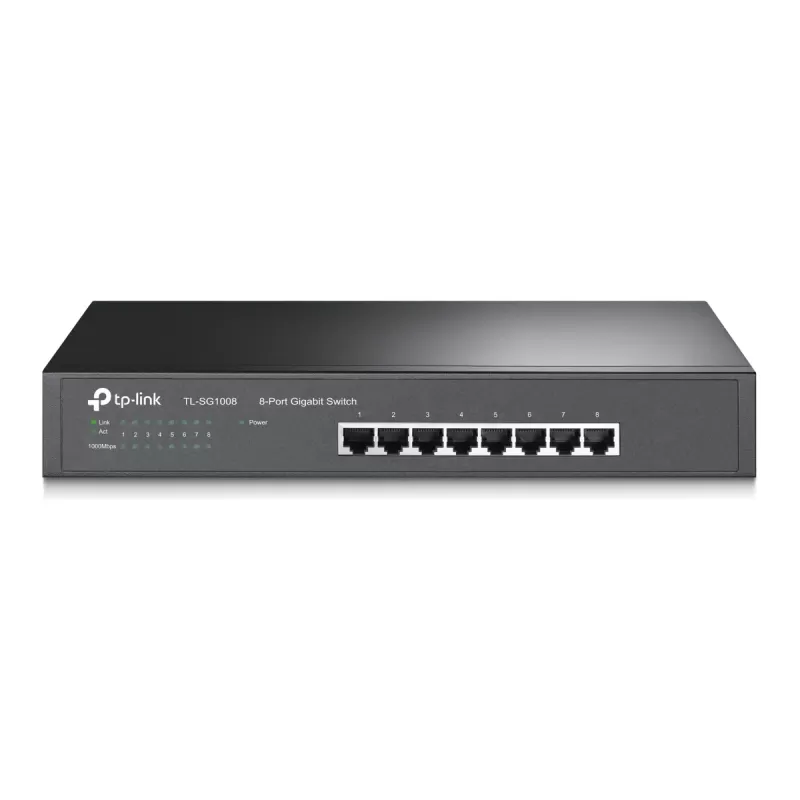 Коммутатор TP-Link TL-SG1008 8-Port Gigabit Desktop/Rackmount Switch TL-SG1008 Цвет:чёрный