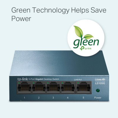Switch TP-Link LS105G 5-Port 10/100/1000Mbps LS105G Switch TP-Link LS105G 5-Port 10/100/1000Mbps LS105G