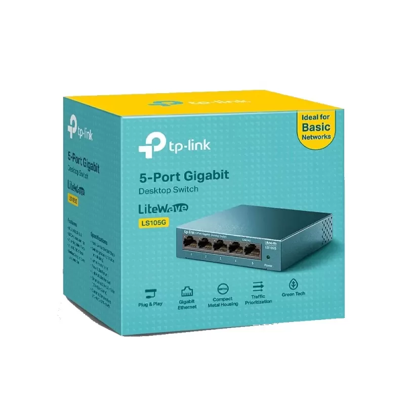מתג TP-Link LS105G 5-Port 10/100/1000Mbps LS105G