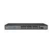 מתג Provison 24 PORT 100MB POE Switch 2XUplink 1GB 370W Total POES-24370C+2SFP צבע שחור