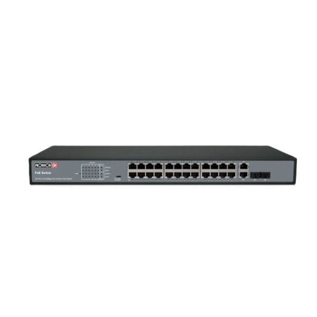 Switch PROVISION 24 PORT 100MB POE Switch 2XUplink 1GB 370W Total