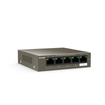 מתג לא מנוהל Tenda 5 Port With 4 PORT POE Gigabit Switch 63W TEG1105P-4-63W צבע