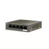 Unmanaged switch Tenda 5 Port With 4 PORT POE Gigabit Switch 63W TEG1105P-4-63W Color:white