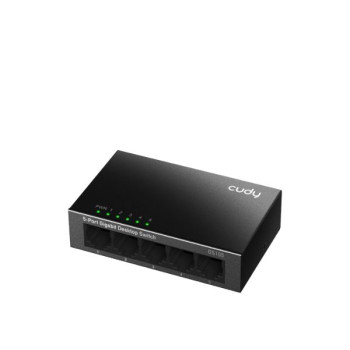 מתג לא מנוהל CUDY Switch GS105 5 port 1GB switch Steel Case GS105-IL צבע שחור