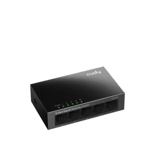 Неуправляемый Коммутатор CUDY Switch GS105 5 port 1GB switch Steel Case GS105-IL Цвет:чёрный