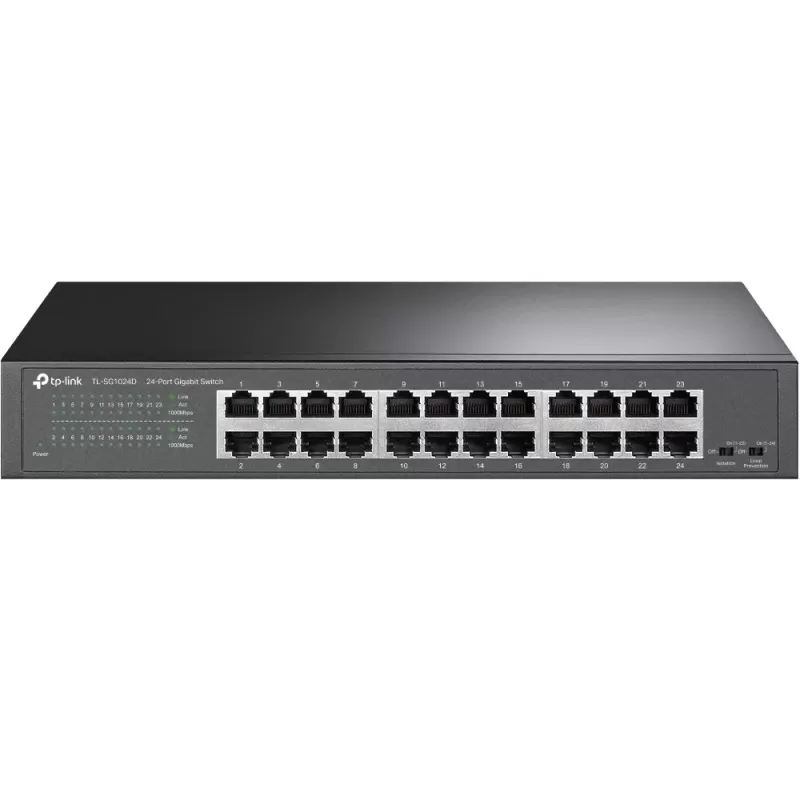 מתג TP-Link TL-SG1024D 24-Port Gigabit Switch SG1024D צבע שחור