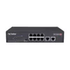 מתג Provison 2PORT UPLOAD 1GB + PoES-08120C+2GI 8port 10/100 PoES-08120C+2GI צבע שחור