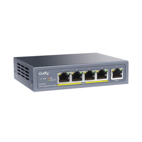 Unmanaged switch CUDY GS1005P 5-Ports Gigabit Unmanaged POE Switch GS1005P-IL