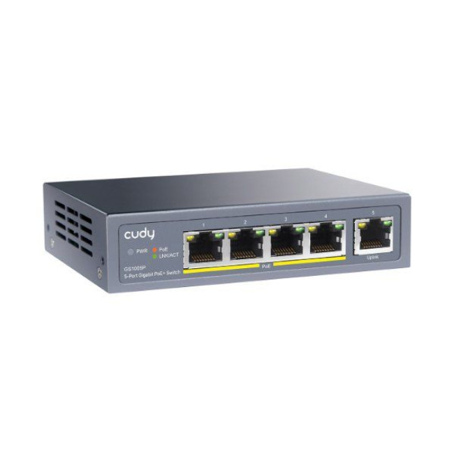 Unmanaged switch CUDY GS1005P 5-Ports Gigabit Unmanaged POE Switch GS1005P-IL