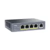 Unmanaged switch CUDY GS1005P 5-Ports Gigabit Unmanaged POE Switch GS1005P-IL Color:black