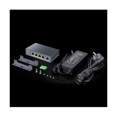מתג לא מנוהל CUDY GS1005P 5-Ports Gigabit Unmanaged POE Switch GS1005P-IL צבע