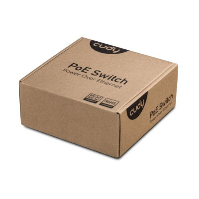 מתג לא מנוהל CUDY GS1005P 5-Ports Gigabit Unmanaged POE Switch GS1005P-IL צבע