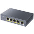 מתג לא מנוהל CUDY GS1005P 5-Ports Gigabit Unmanaged POE Switch GS1005P-IL צבע