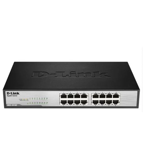 Неуправляемый Настольный Коммутатор с 16 портами D-Link DGS-1016C/B1A Неуправляемый Настольный Коммутатор с 16 портами D-Link DGS-1016C/B1A