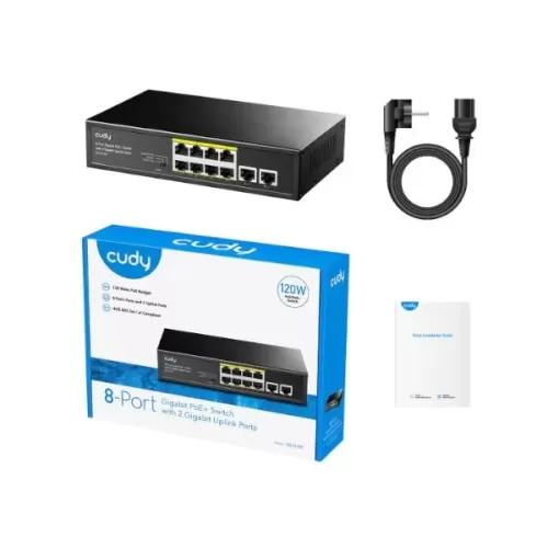 מתג לא מנוהל CUDY GS1010P 8-Ports Gigabit Unmanaged POE Switch GS1010P-IL צבע שחור מתג לא מנוהל CUDY GS1010P 8-Ports Gigabit Unmanaged POE Switch GS1010P-IL צבע שחור
