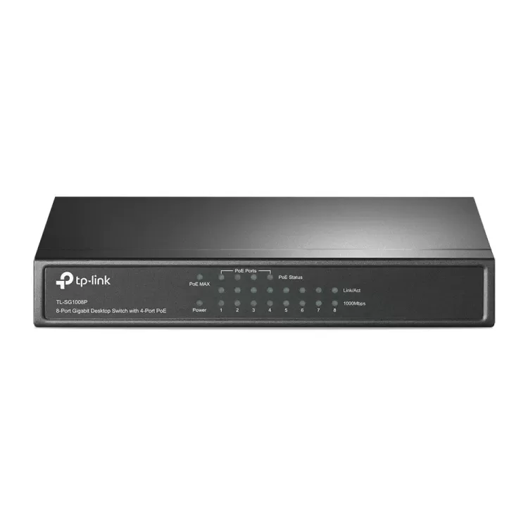 מתג TP-Link TL-SG1008P 8-Port Gigabit Switch 4-Port PoE 64W TL-SG1008P