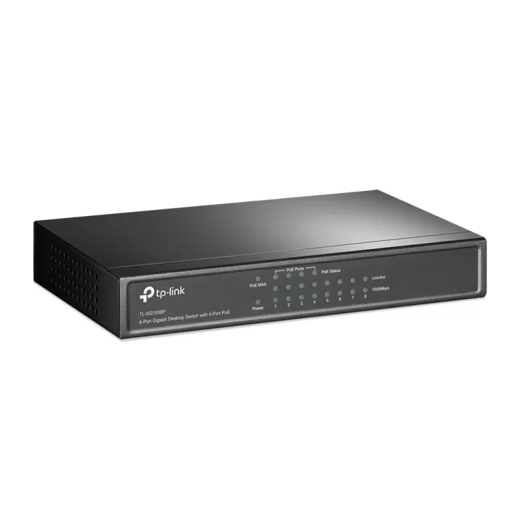 מתג TP-Link TL-SG1008P 8-Port Gigabit Switch 4-Port PoE 64W TL-SG1008P