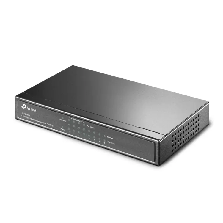 מתג TP-Link TL-SG1008P 8-Port Gigabit Switch 4-Port PoE 64W TL-SG1008P