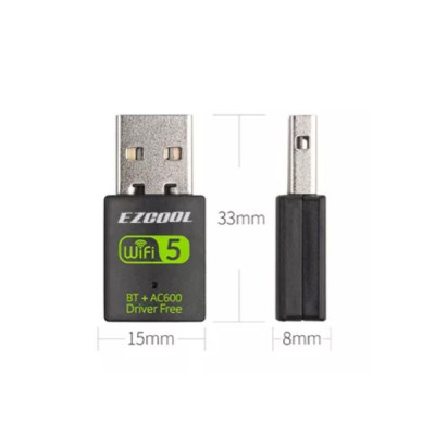 Сетевая Карта USB Ezcool 600Mbps Dual Band USB WIFI Adapter -BT+ BWA-260 Сетевая Карта USB Ezcool 600Mbps Dual Band USB WIFI Adapter -BT+ BWA-260