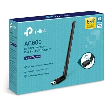 USB Network Card TP-Link Archer T2U Plus AC600 USB Adapter T2U Plus USB Network Card TP-Link Archer T2U Plus AC600 USB Adapter T2U Plus