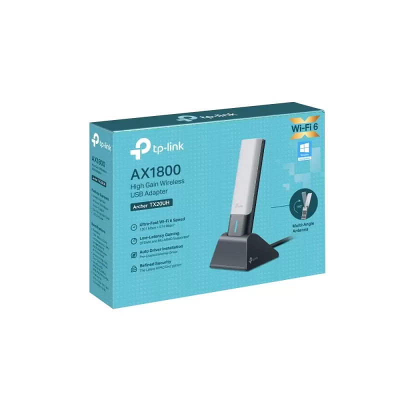 Беспроводной USB сетевой адаптер TP-Link Archer TX20UH Wi-Fi 6 AX1800 Archer