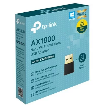 כרטיס רשת USB TP-Link Archer TX20U Nano AX1800 USB Adapter TX20U Nano
