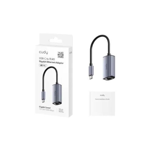 כרטיס רשת USB CUDY UE10C USB-C TO RJ45 UP TO 1GB UE10C כרטיס רשת USB CUDY UE10C USB-C TO RJ45 UP TO 1GB UE10C