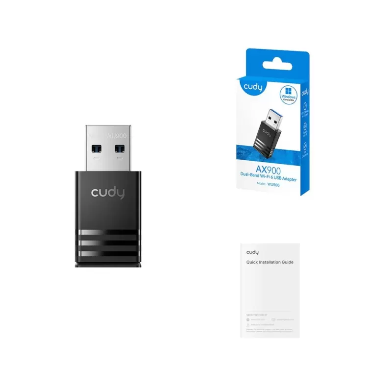 USB Network Card CUDY WU900 AX900 Wi-Fi 6 USB Adapter WU900