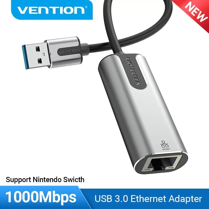USB Network Card Vention USB-A to LAN Gigabit (AX88179) 0.15m Adapter CEWHB USB Network Card Vention USB-A to LAN Gigabit (AX88179) 0.15m Adapter CEWHB