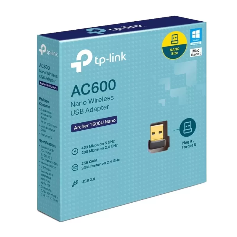 USB Network Card TP-Link Archer T600U Nano AC600 USB Adapter T600U