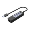 Сетевая Карта Unitek HUB 3 Port USB3.0 + Gigabit LAN Y-3045C Сетевая Карта Unitek HUB 3 Port USB3.0 + Gigabit LAN Y-3045C
