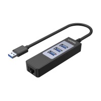 Сетевая Карта Unitek HUB 3 Port USB3.0 + Gigabit LAN Y-3045C Сетевая Карта Unitek HUB 3 Port USB3.0 + Gigabit LAN Y-3045C
