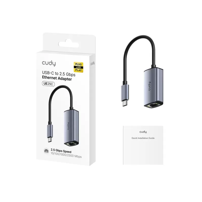 כרטיס רשת USB CUDY USB-C to 2.5 Gbps Ethernet UE25C