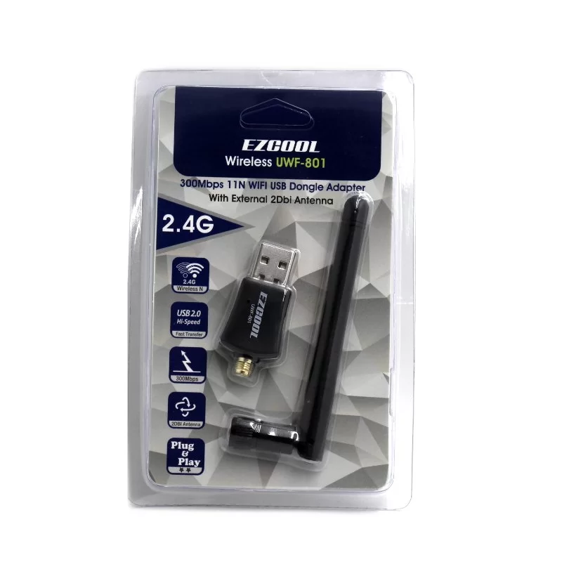 כרטיס רשת USB EZCool WiFi USB Dongle Adapter UWF-801