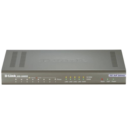 VOIP Station Gateway 8 Port (8X FXP + 4X Gigabit Lan) D-Link DVG-5008SG, צור קשר לבדיקת מלאי