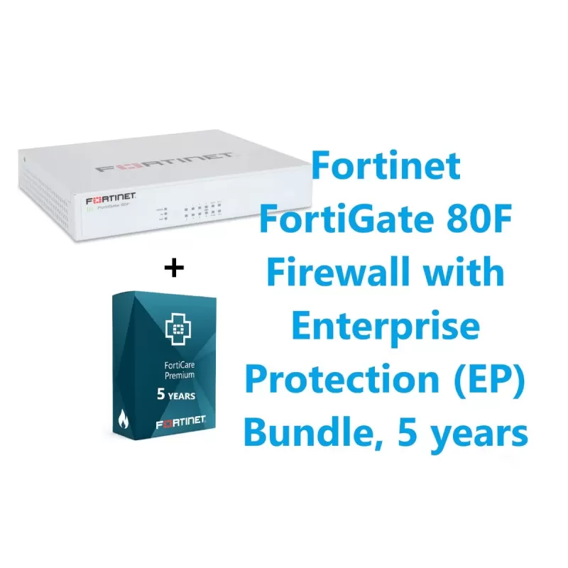 Device with license FORTINET FortiGate 80F Firewall with UTP Bundle 5Y Device and License FG-80F-BDL-950-60