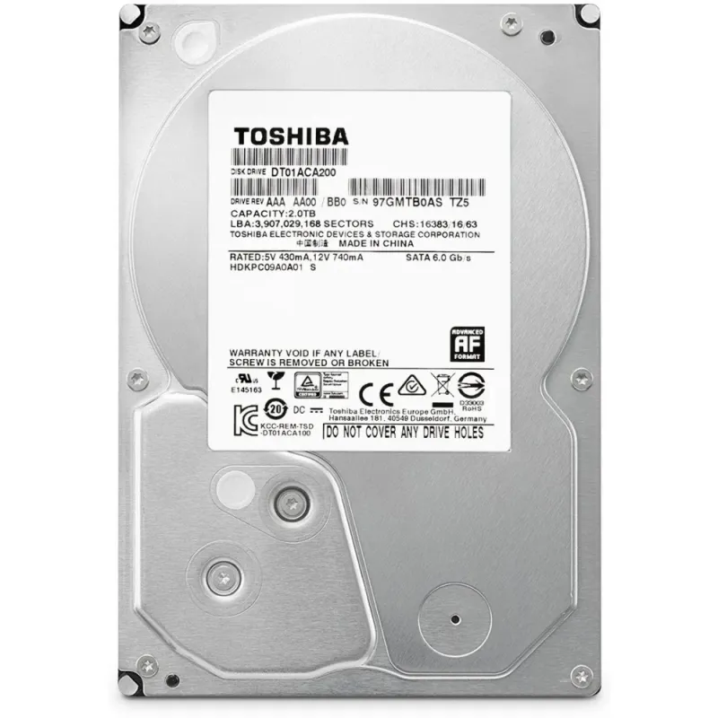 Внутренний Жесткий Диск Toshiba DT01ACA200 3.5" 2TB SATA 3