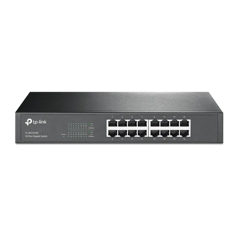 מתג לא מנוהל TP-Link SG1016D 16-Port Gigabit Desktop Rackmount TL-SG1016D